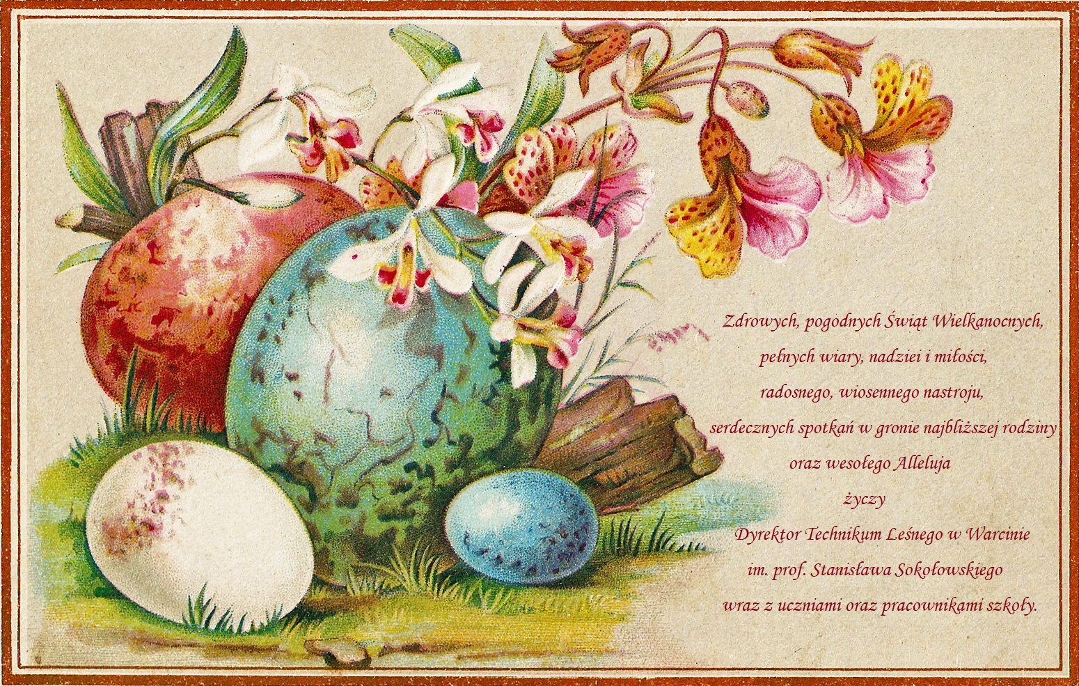 kartka z życzeniami - Wielkanoc 2021