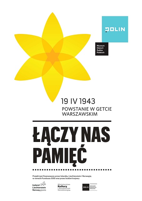 plakat z okazji 78 rocznicy powstania w getcie warszawskim